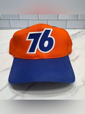 Vintage 90s Snap Back Phillips 76 Gas Racing Embroidered Logo Hat Adult One Size